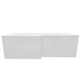 L - Shaped Shower Bath 1700 mm - Left Handed - www.ultrabathroom.com