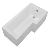 L - Shaped Shower Bath 1700 mm - Right Handed - www.ultrabathroom.com