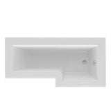 L - Shaped Shower Bath 1700 mm - Right Handed - www.ultrabathroom.com
