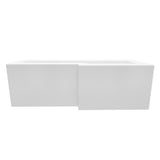 L - Shaped Shower Bath 1700 mm - Right Handed - www.ultrabathroom.com