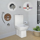 Laura Closed Couple Combined Bidet Toilet With Soft Close Seat - www.ultrabathroom.com