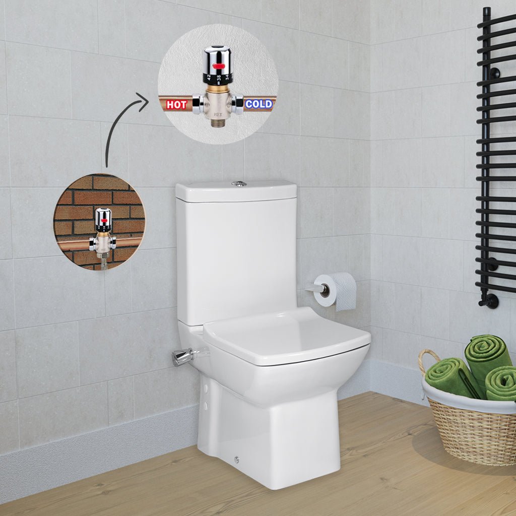 Laura Integrated Closed Couple Bidet Toilet With Soft Close Seat - www.ultrabathroom.com
