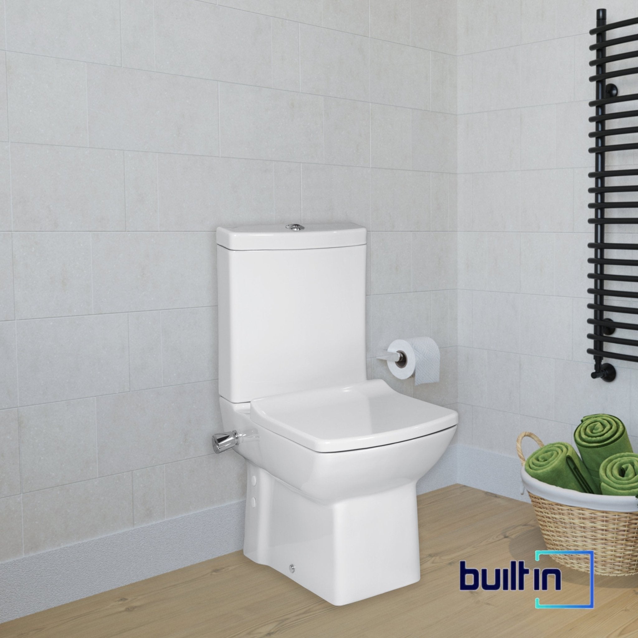 Laura Integrated Closed Couple Bidet Toilet With Soft Close Seat - www.ultrabathroom.com