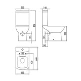 Laura Integrated Open Back Closed Couple Bidet Toilet With Soft Close Seat - www.ultrabathroom.com