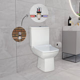 Laura Open Back Combined Bidet Toilet With Soft Close Seat - www.ultrabathroom.com