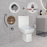 Laura Open Back Combined Bidet Toilet With Soft Close Seat - www.ultrabathroom.com