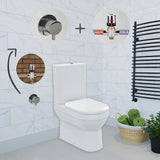 Leyton RIMLESS Closed Couple Combined Bidet Toilet With Soft Close Seat