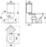 Mini Corner Combined Bidet Toilet With Soft Close Seat - www.ultrabathroom.com