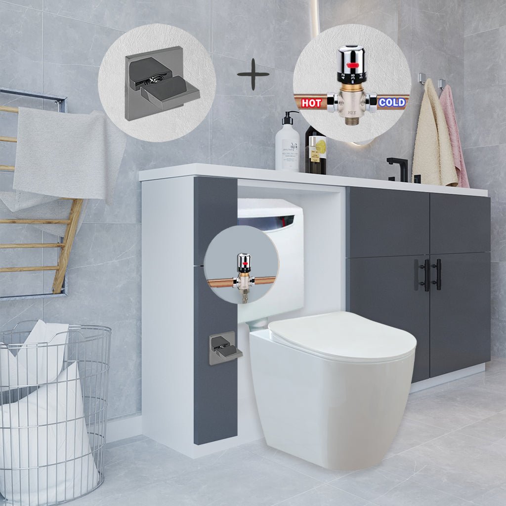 Modern Comfort Height Back to Wall Combined Bidet Toilet with Soft Close Lid - www.ultrabathroom.com