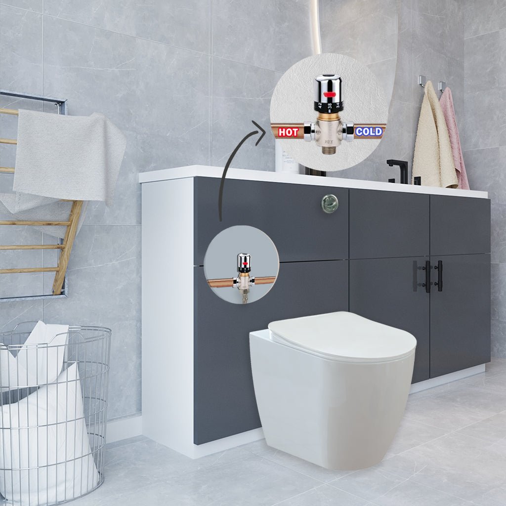 Modern Comfort Height Back to Wall Combined Bidet Toilet with Soft Close Lid - www.ultrabathroom.com
