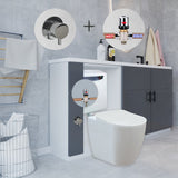 Modern Comfort Height Back to Wall Combined Bidet Toilet with Soft Close Lid - www.ultrabathroom.com
