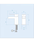 Montana Waterfall Monobloc Basin Mixer Tap, Cloakroom Tap with Click Clack Waste - www.ultrabathroom.com