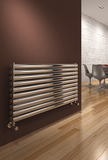 Reina Artena Horizontal Single Panel Satin/Polished Finish Stainless Steel Designer Radiator - www.ultrabathroom.com