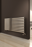 Reina Artena Horizontal Single Panel Satin/Polished Finish Stainless Steel Designer Radiator - www.ultrabathroom.com