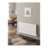 Reina Casina Horizontal Single Panel White / Anthracite Finish Aluminium Designer Radiators - www.ultrabathroom.com