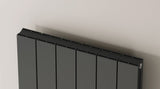 Reina Casina Vertical Double Panel White / Anthracite Finish Aluminium Designer Radiator - www.ultrabathroom.com