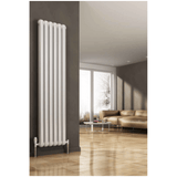 Reina Coneva Vertical Column White Finish Designer Radiator - www.ultrabathroom.com