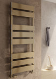 Reina Fermo Vertical Aluminium Designer Towel Rails in Satin Bronze Finish - www.ultrabathroom.com