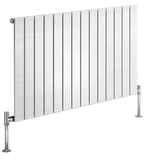 Reina Flat Horizontal Single Panel White Finish Designer Radiator - www.ultrabathroom.com