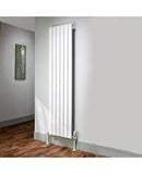 Reina Flat Vertical Single Panel White Finish Designer Radiator - www.ultrabathroom.com