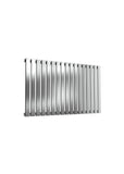 Reina Flox Horizontal Single Panel in Satin/Polished Finish Stainless Steel Designer Radiator - www.ultrabathroom.com