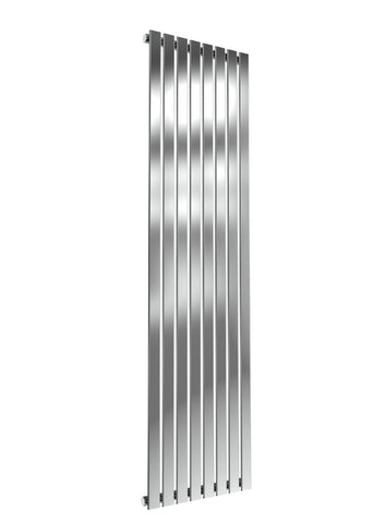 Reina Flox Vertical Single Panel in Satin/Polished Finish Stainless Steel Designer Radiator - www.ultrabathroom.com