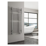 Reina Luna Vertical Flat Stainless Steel Polished Finish Designer Towel Rail - www.ultrabathroom.com