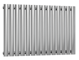 Reina Nerox Horizontal Single Panel Brushed Finish Stainless Steel Designer Radiator - www.ultrabathroom.com