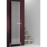Reina Nerox Vertical Single Panel Polished Finish Stainless Steel Designer Radiators - www.ultrabathroom.com