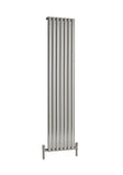 Reina Nerox Vertical Single Panel Polished Finish Stainless Steel Designer Radiators - www.ultrabathroom.com