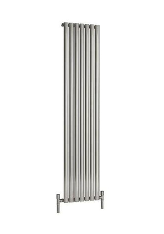 Reina Nerox Vertical Single Panel Polished Finish Stainless Steel Designer Radiators - www.ultrabathroom.com