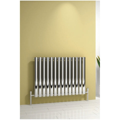 Reina Neva Horizontal Chrome Finish Designer Radiator - www.ultrabathroom.com