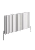 Reina Neval Horizontal Double Aluminium Designer Radiators in White / Anthracite Finish - www.ultrabathroom.com