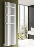 Reina Neval Vertical Double Aluminium Designer Radiator in White / Anthracite Finish - www.ultrabathroom.com