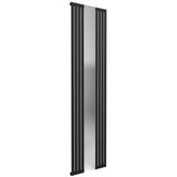 Reina Reflect Vertical Panel Designer Radiator in White / Black Finish - www.ultrabathroom.com