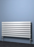 Reina Rione Horizontal Single Panel Designer Radiator in White Finish - www.ultrabathroom.com