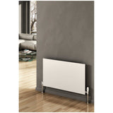 Reina Slimline Horizontal Flat Panel White Finish Designer Radiator - www.ultrabathroom.com