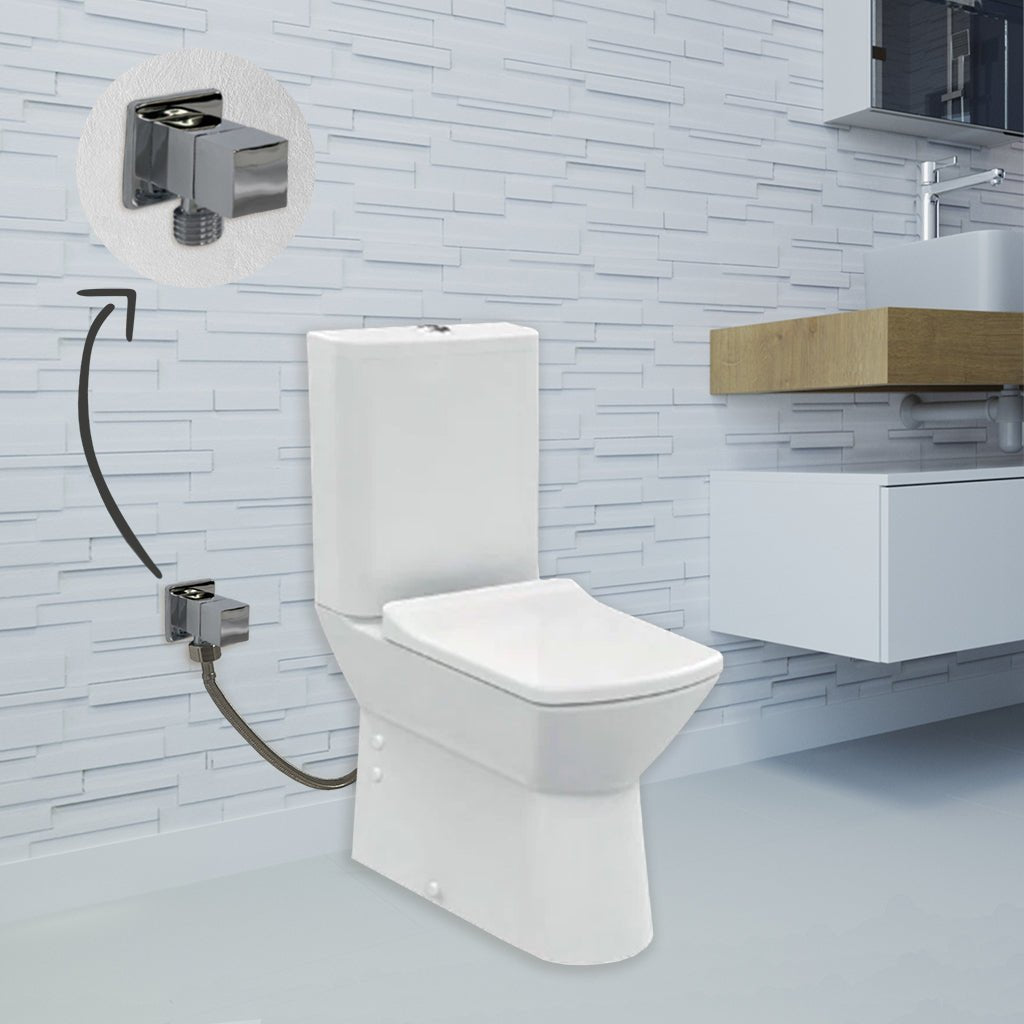 Rimova RIMLESS Closed Couple Combined Bidet Toilet With Soft Close Seat - www.ultrabathroom.com