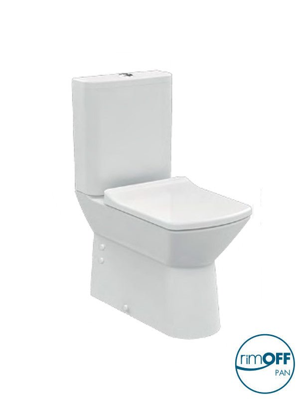 Rimova RIMLESS Closed Couple Combined Bidet Toilet With Soft Close Seat - www.ultrabathroom.com