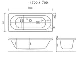 Round Double Ended Bath 1700 x 700mm - www.ultrabathroom.com