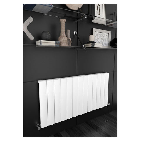 Sanica Malaga Horizontal Aluminium Radiators White / Anthracite - www.ultrabathroom.com