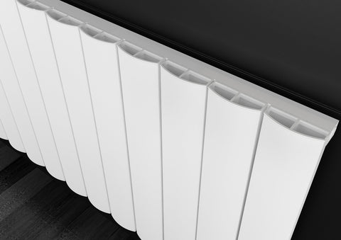 Sanica Malaga Horizontal Aluminium Radiators White / Anthracite - www.ultrabathroom.com