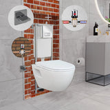 Short Projection Wall Hung Combined Bidet Toilet With Soft Close Seat - www.ultrabathroom.com