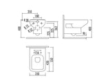 Slim Line Wall Hung Combined Bidet Toilet With Soft Close Seat - www.ultrabathroom.com
