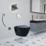 Short Projection BLACK Wall Hung Combined Bidet Toilet With Soft Close Seat
