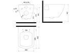 Square Wall Hung Combined Bidet Toilet With Soft Close Seat - www.ultrabathroom.com
