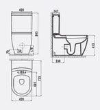 Stor XXL Closed Couple Combined Bidet Toilet With Soft Close Seat - www.ultrabathroom.com