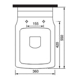 Taylor Wall Hung Combined Bidet Toilet With Soft Close Seat - www.ultrabathroom.com