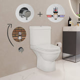 Valeria Closed Couple Combined Bidet Toilet With Soft Close Seat - www.ultrabathroom.com