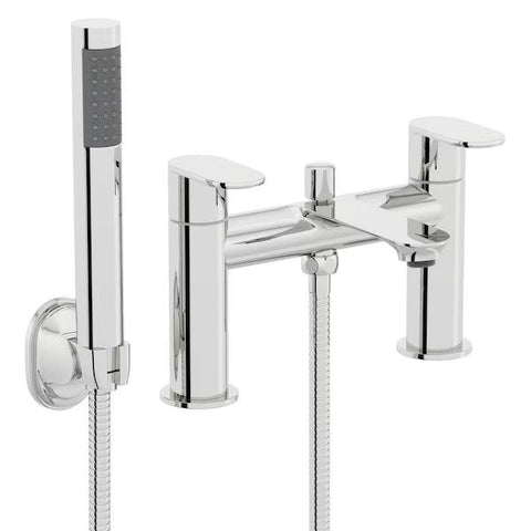 Wharf Bath Shower Mixer Tap With Kit Including Shower Hose and Handset - www.ultrabathroom.com